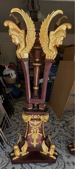 Neo-Grec/French Empire style pedestal stand torchiere/plant stand