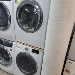 Kenmore Front Loading Washer And Stackable Gas Dryer Set 