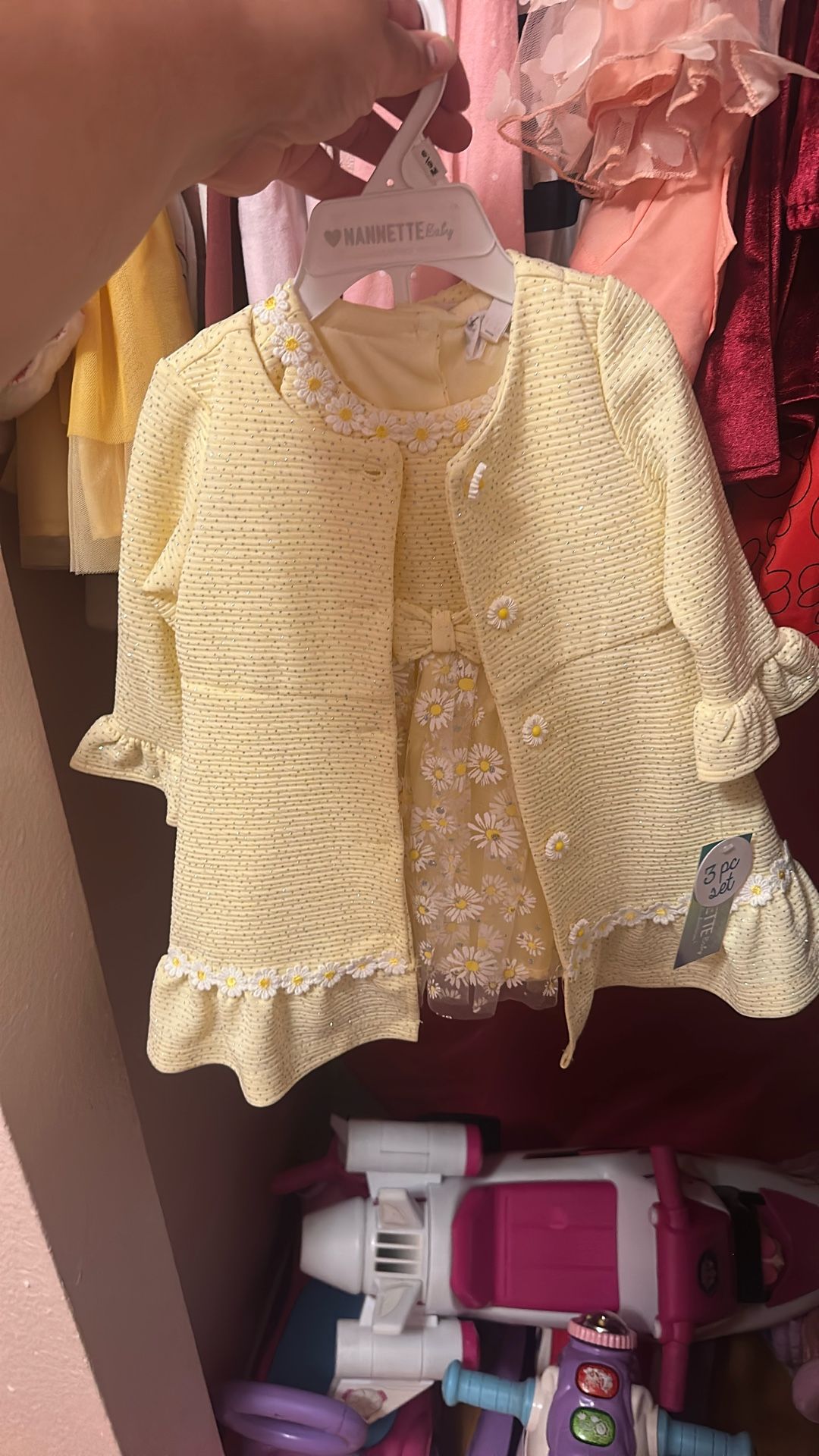 Yellow Flower Dress 6-9 Months Never Used