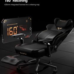 AutoFull M6 Gaming Chair, Ergonomic Office Chair with Dynamic Lumbar Support, 6D Adjustable Armrests and Footrest (Black)