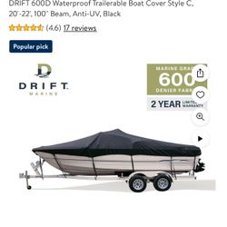 New Waterproof Trailerable Boat Cover 20-22ft