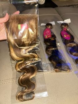 100% Human Hair Highlight Bundles With Closure