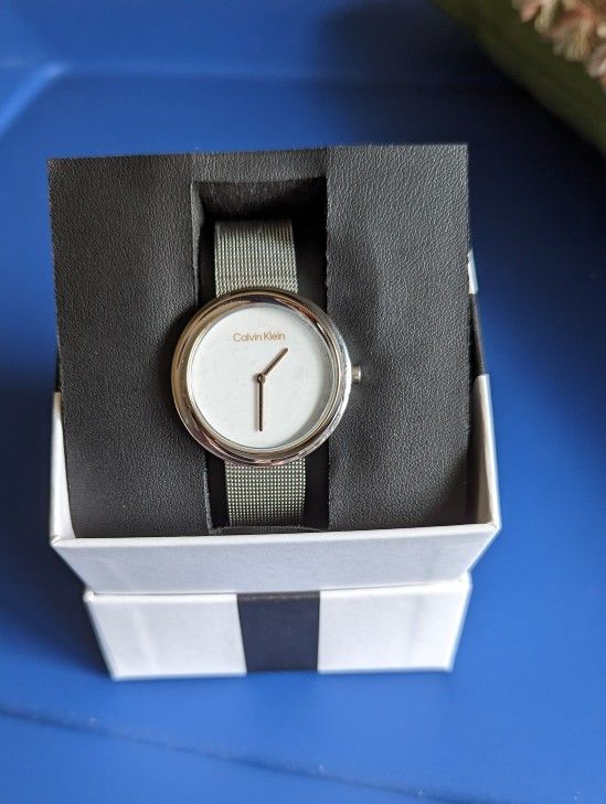 Calvin Klein Ladies Stainless Steel Mesh Wrist Watch
