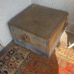 Antique Safe As Side Table 