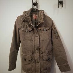 Levi's Hooded Jacket ( Small - Military Green )