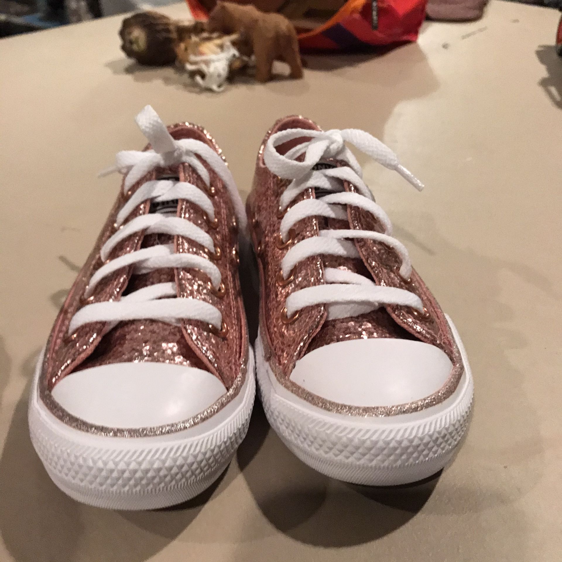 Girls Rose Gold size 11 Converse Shoes