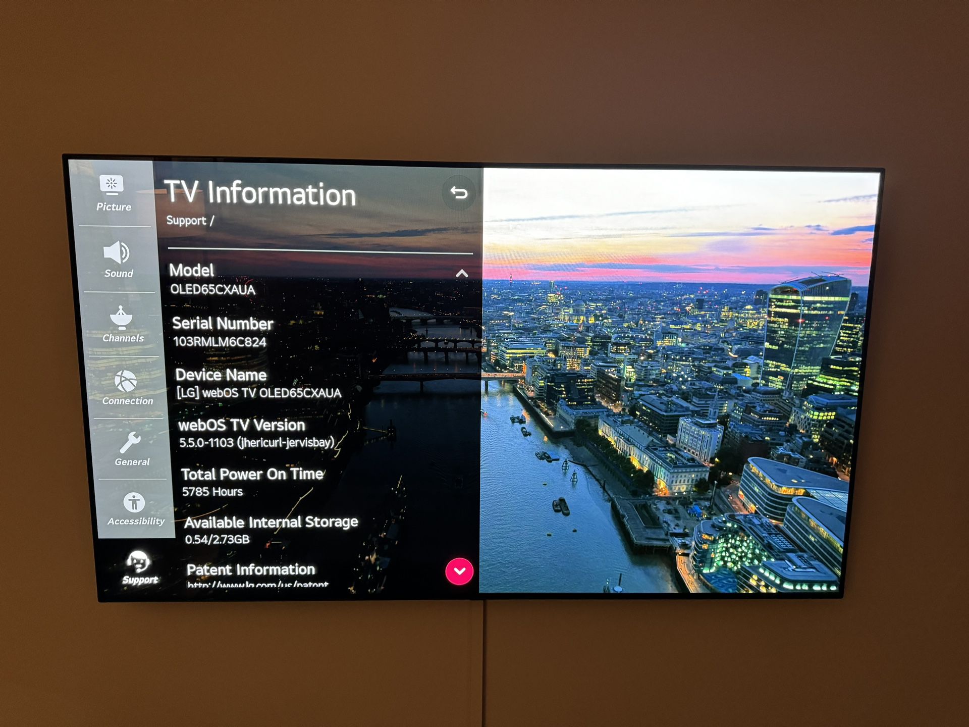 LG CX OLED 65 Inch 4K TV
