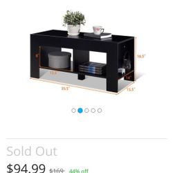 2-Tier Wood Coffee Table