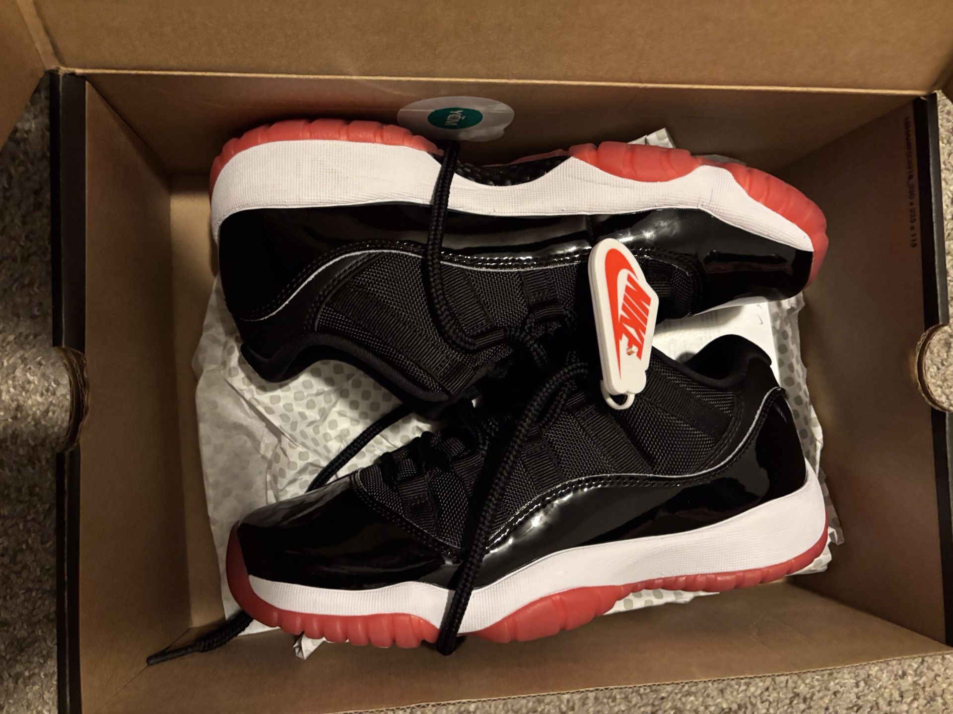 π₯ Nike Air Jordan 11 Retro Low βBredβ β Worn ONCE β Size 7 Men π₯