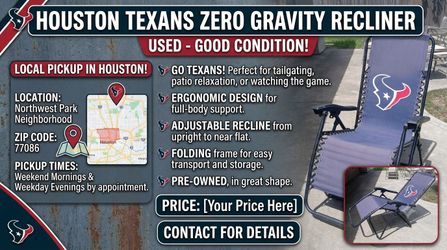 Houston Texans Zero Gravity Recliner Chair
