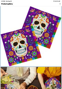 Day of the Dead Sugar Skull Party Napkins