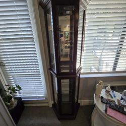 Six Shelf Curio Cabinet With Lights