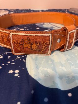 Beautiful new bull rider cowboy belt seiz 38 pita and real leather