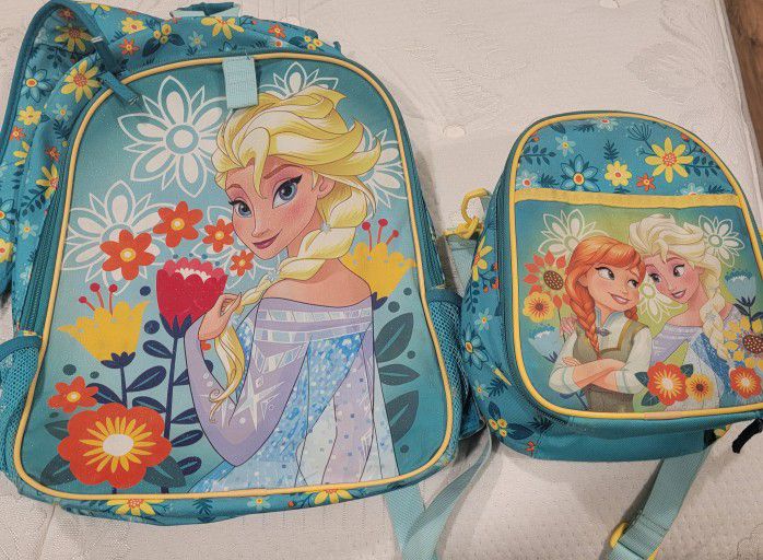 Girls Back Pack With Lunch Box
