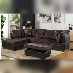 Brand New  2pc Sectional With FREE Ottoman Ready For Delivery 🚚 