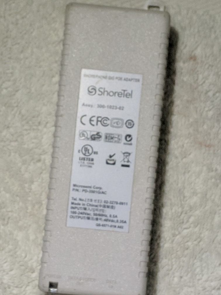 SHORETEL SHOREPHONE GIG POE ADAPTER: ASSY: 300-1023-02