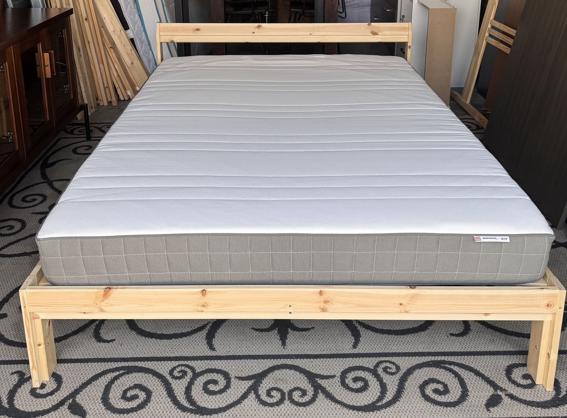 Full Size Bed Frame and Mattress
