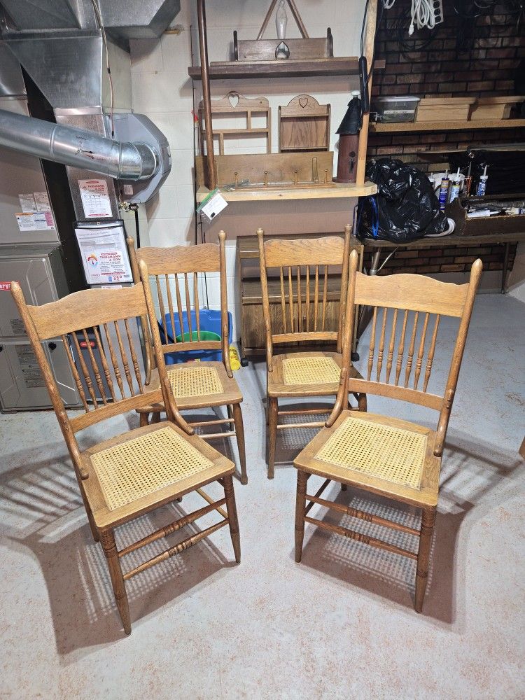Vintage Cane Chairs (4)