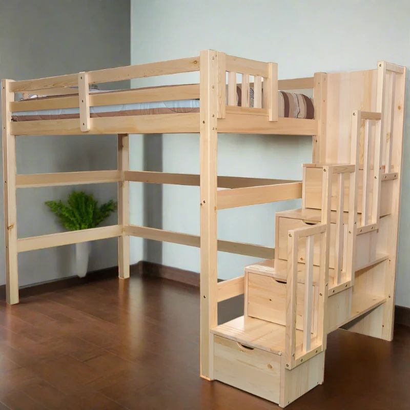 Loft Bed / Bunk Bed Full Staircase With Storage