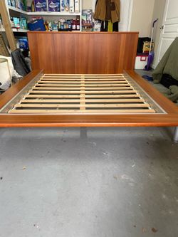 Danish-Made Teak Queen Platform Bed