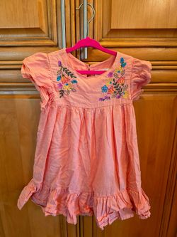 Sparkly Embroidered Floral Toddler Girl Dress 3T