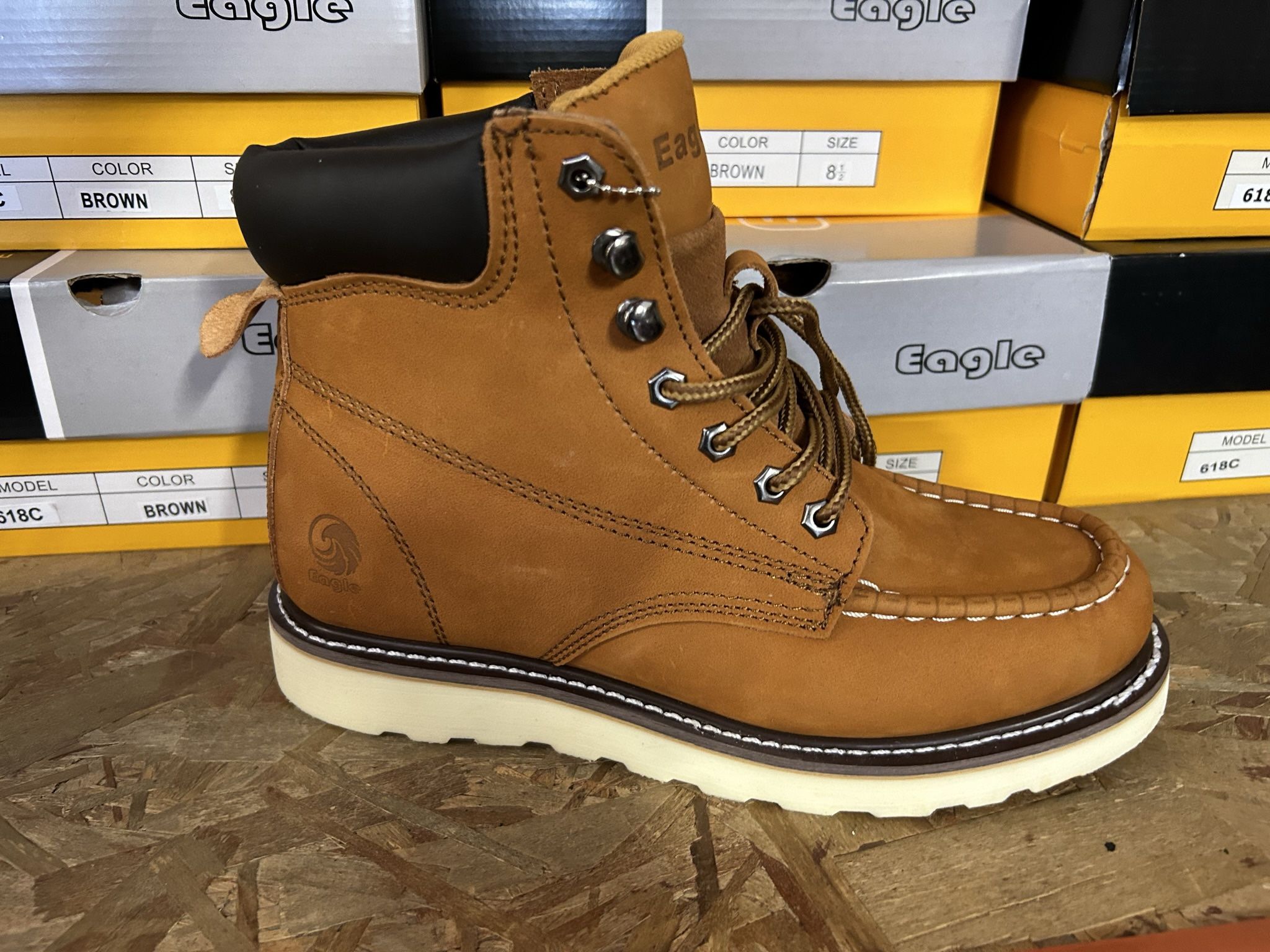 Real Leather Work Boots $48