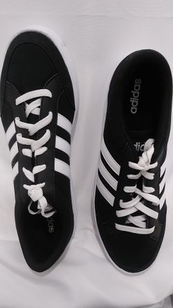 REDUCED!! Adidas VS Set Men's Sneakers, New, Black and White Stripes, Size: 11, $45.00, plus shipping.