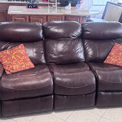3 pc leather recliner set