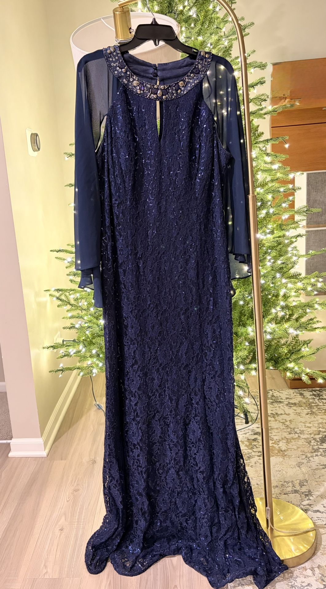 β¨ Elegant Navy Evening Gown β Perfect for Formal Events! β¨