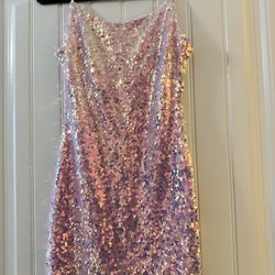 Pink sequins dress