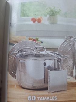 OLLA TAMALERA DE 20 QT CLÁSICA DE ACERO INOXIDABLE CON DIVISOR Y PARRILLA PRINCESS HOUSE 🌷🌹