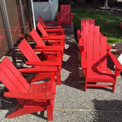 Adirondack Chairs - Sunset Red (Price Per Chair) 9