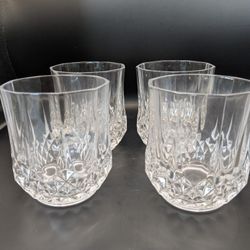 Vintage Cristal D'Arques Longchamp Double Old Fashioned Glass, Set of 4