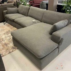 Elyza 3 Piece Sectional With Chaise $10 Down Payment And Financing Available