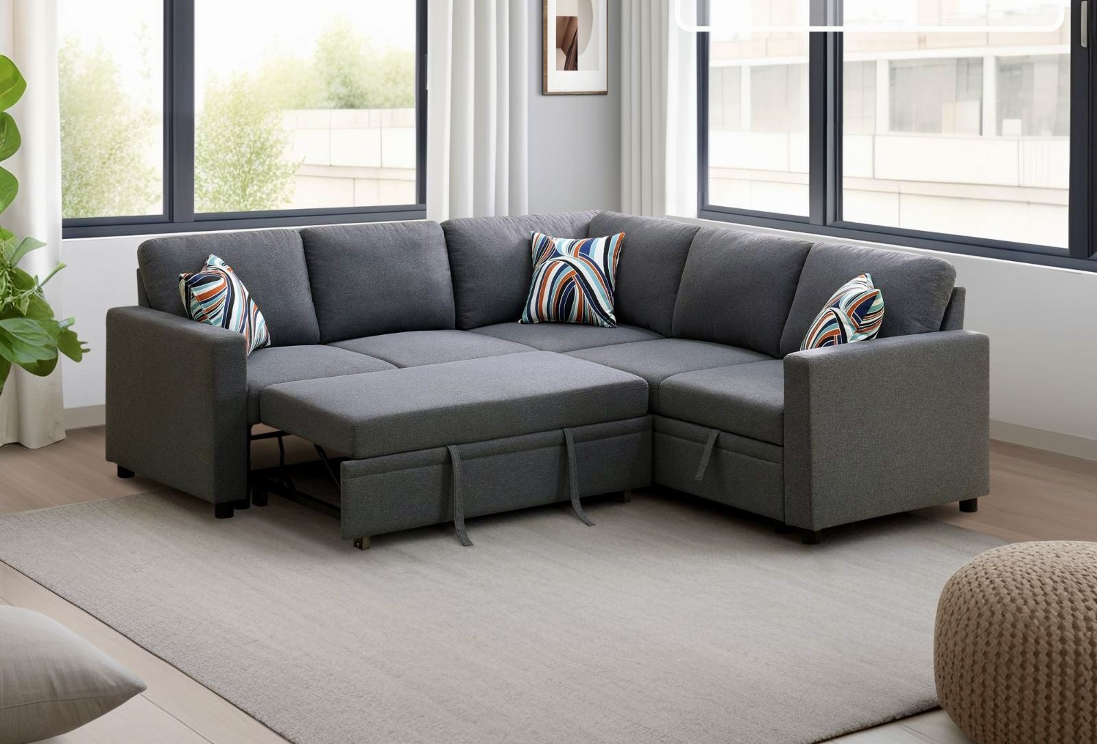 Sofa bed. dark gray