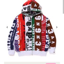 Brand New Size Xl Bape Full Zip Up Hoodie