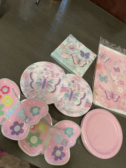 Pink Butterfly Party Supplies 