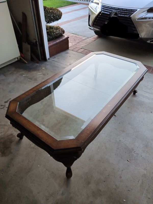 Wood Table/With Glass Top