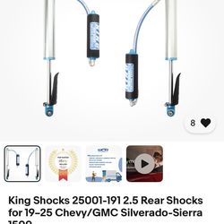 King shocks rear for Chevy Silverado 1500