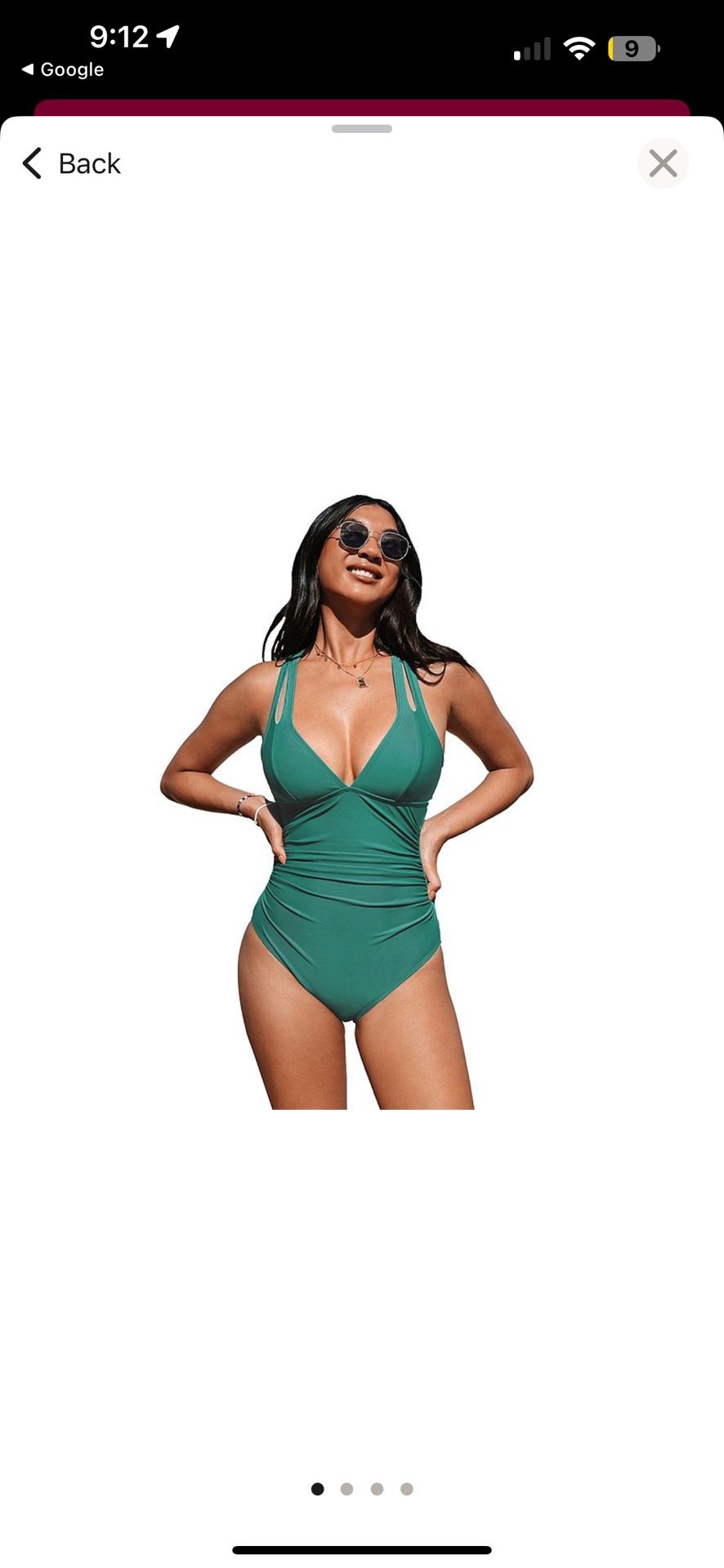 Women’s Cupshe Cross back One Piece Swimsuit