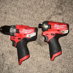 Milwaukee M12 Fuel Brushless Drills Like New Tool Only 