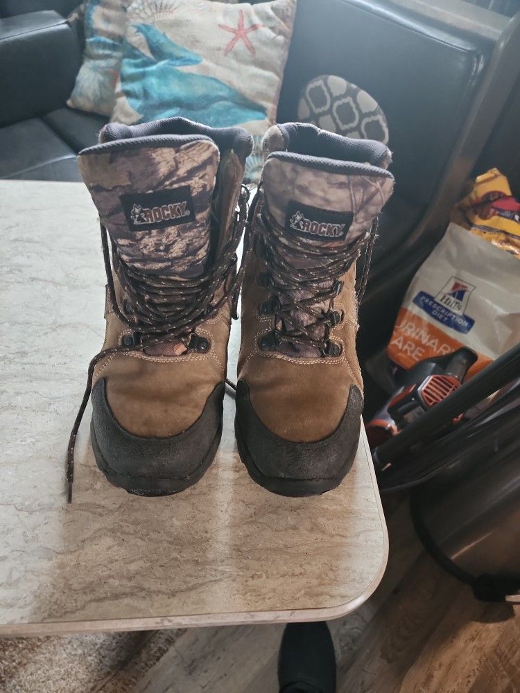Kids Rocky Camo Boots Size 5