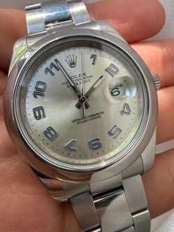 Rolex Datejust 41mm Silver Arabic Dial