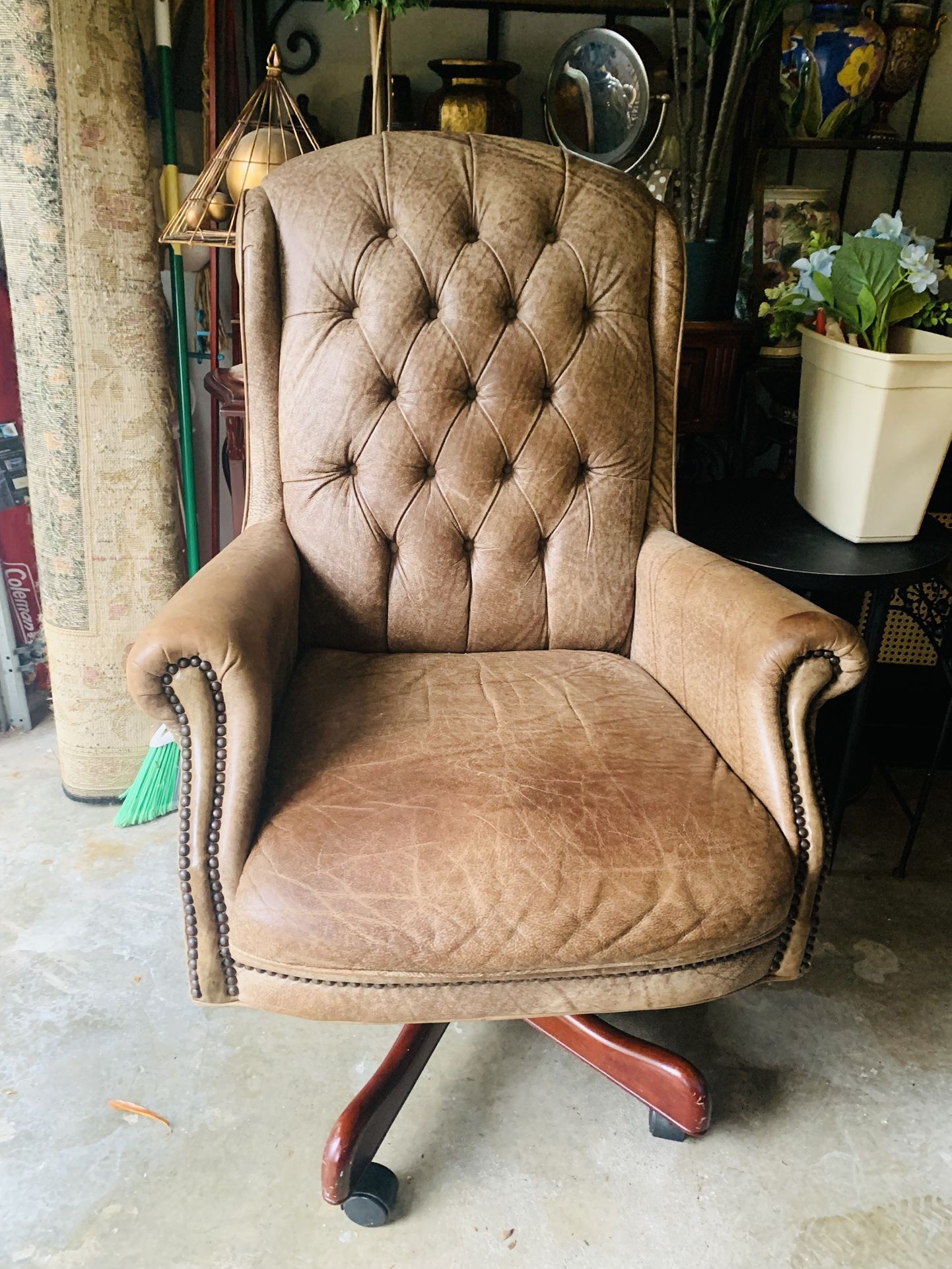 Executive Original Leather Chair Adjustable Size
