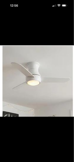 Hampton Bay Naderbury 36" Indoor/Outdoor Matte White Ceiling Fan with Remote