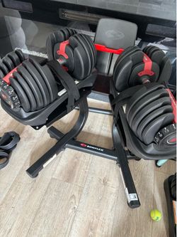 Bowflex dumbbells & rack.View the comment below for the price