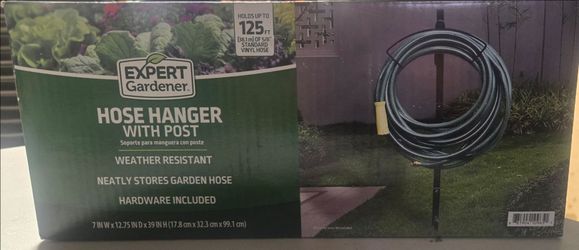 Hose hanger with post
