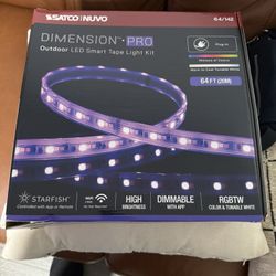 New 2 Boxes Satco Dimension Pro Outdoor LED Smart Tape Light Kit