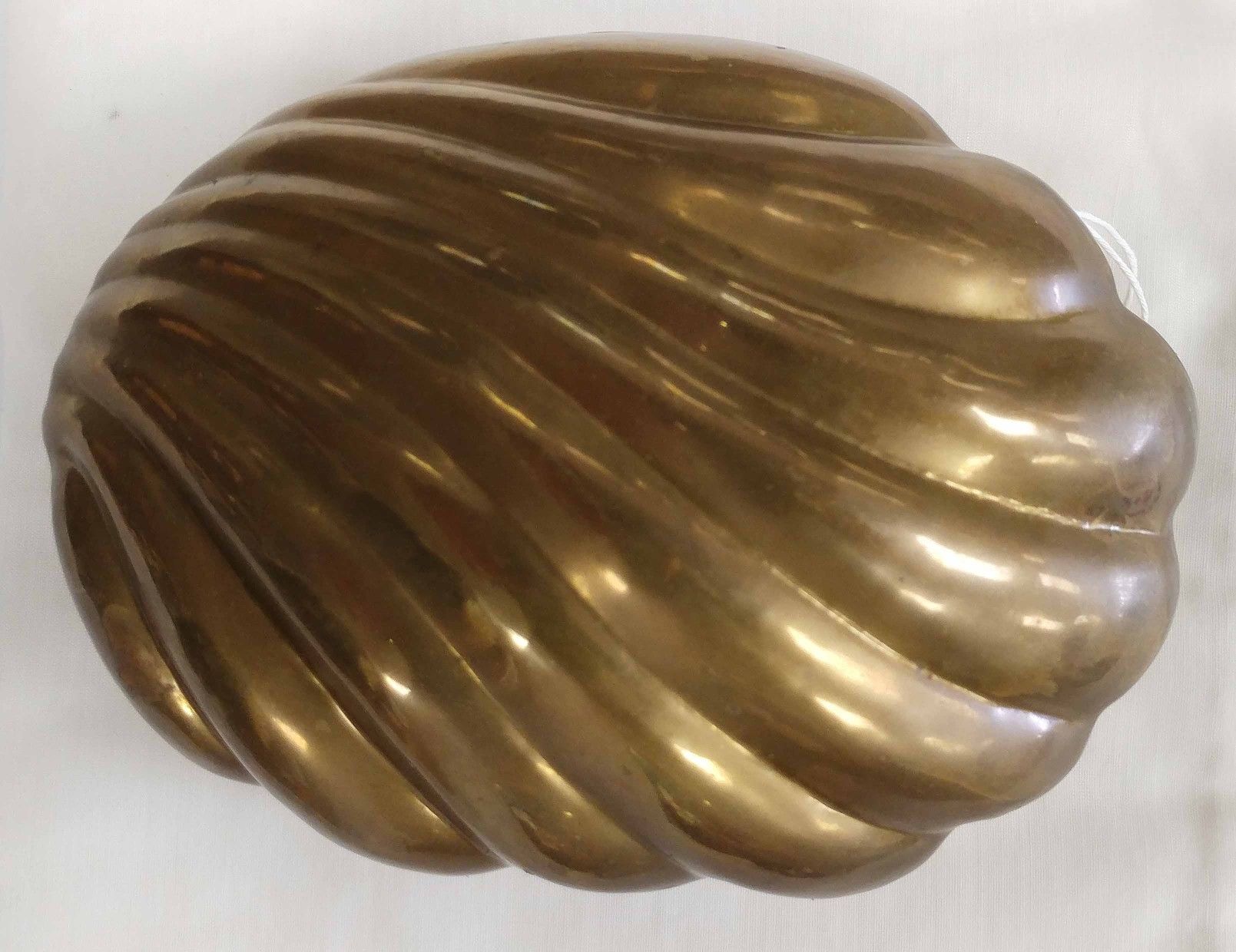 Vintage Neiman Marcus Brass Clam Shell Trinket Box