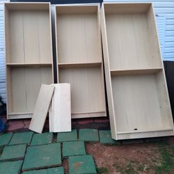 Naked Wood Book Cabinets